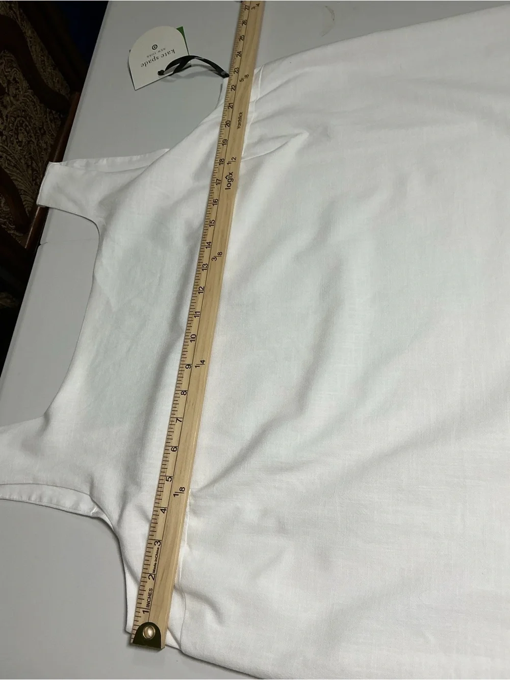kate spade White Square-Neck Midi Dress